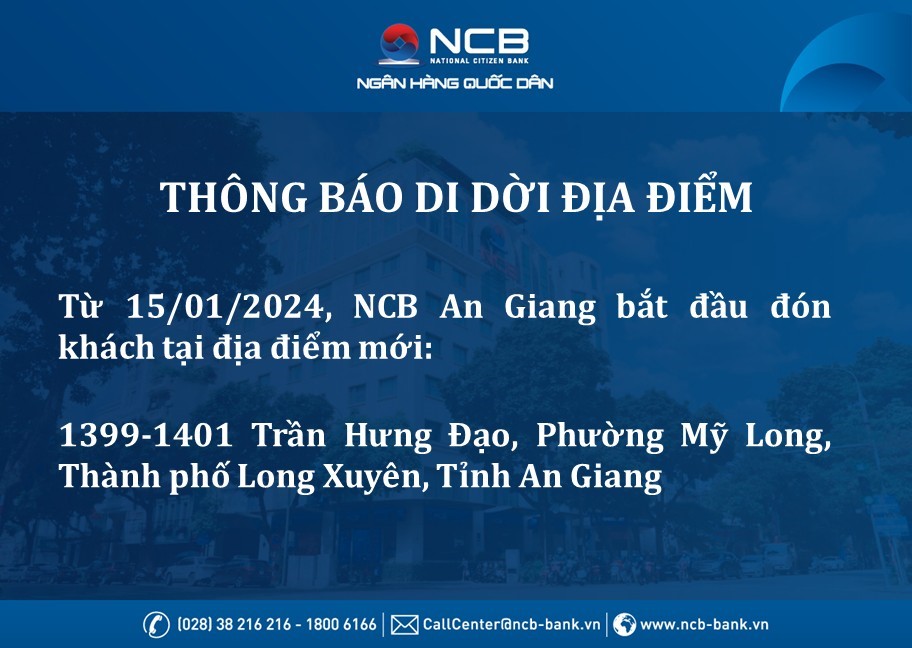 RELOCATION OF NCB AN GIANG