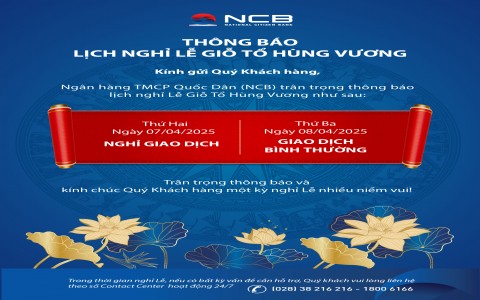 NOTICE OF HUNG KINGS COMMEMORATION DAY HOLIDAY SCHEDULE